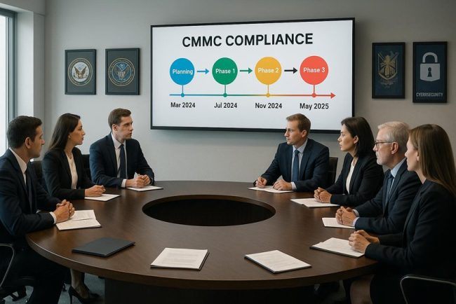 cmmc cybersecurity compliance schedule